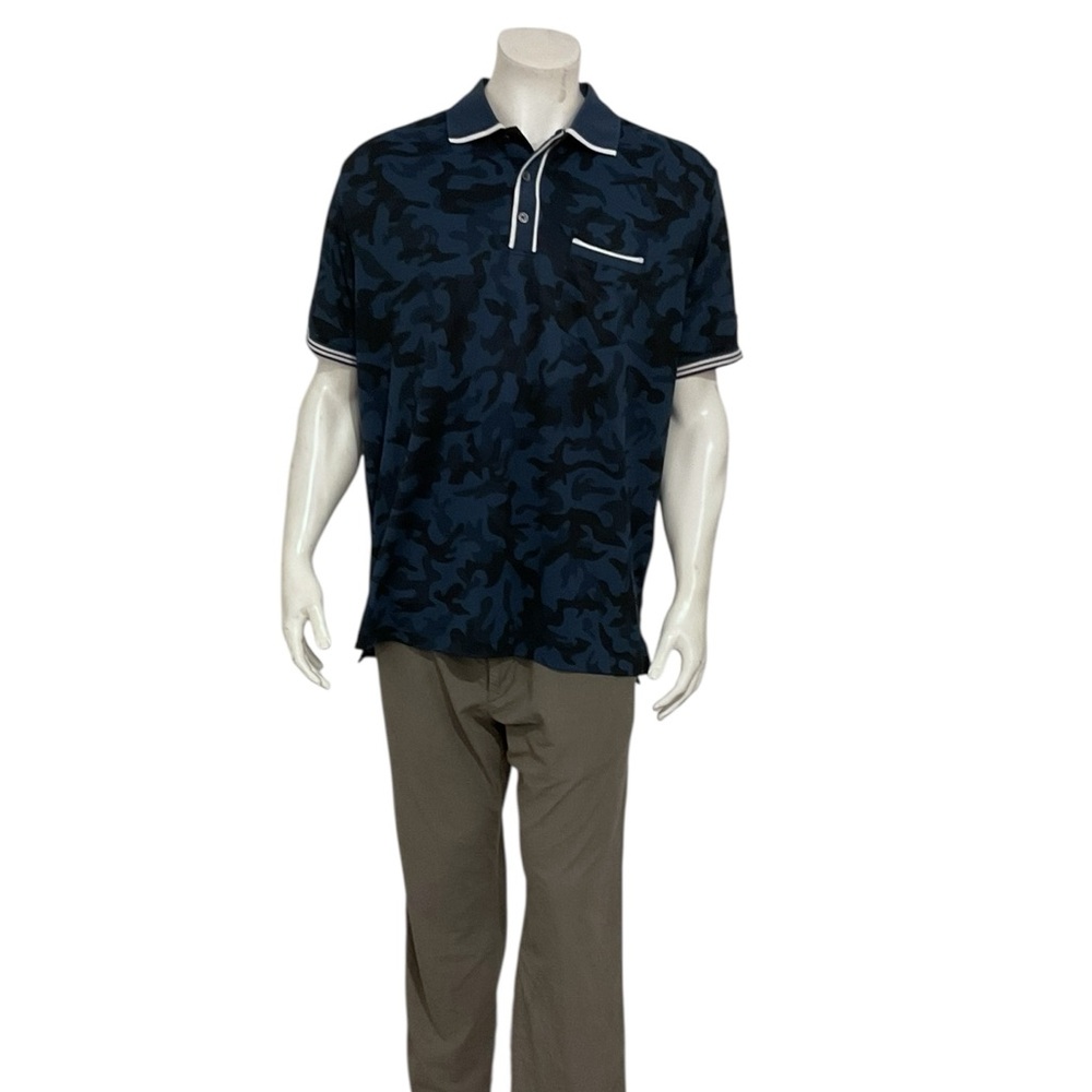 Todd Snyder X Footjoy Men’s Blue Camo Polo Shirt